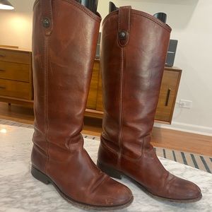 Tall Leather FRYE boots, size 8